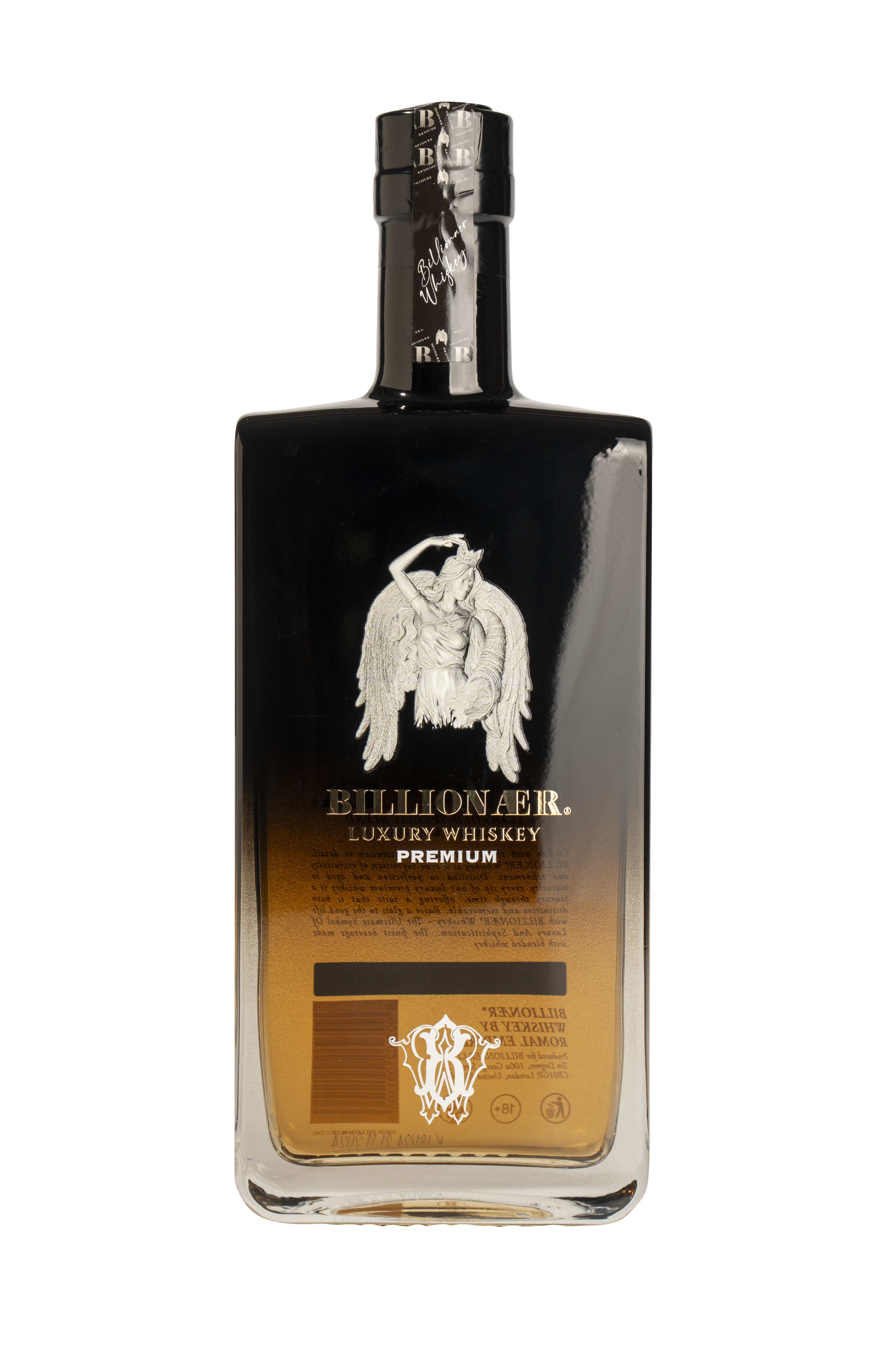 BILLIONAER Luxury Whiskey bottle, front view